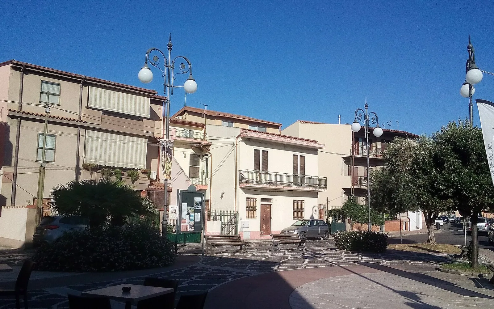 La piazza Sant'Antonio a Villaputzu, nel Sarrabus